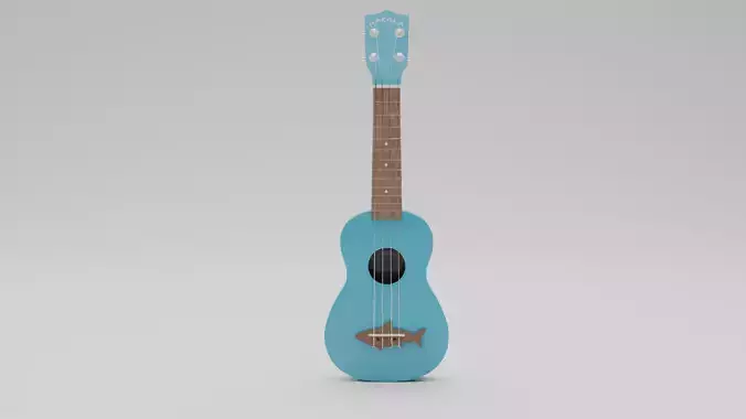 Bass Guitar Low-poly 3D model