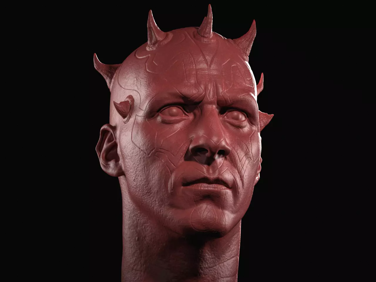Darth Maul Head  3D print model_0