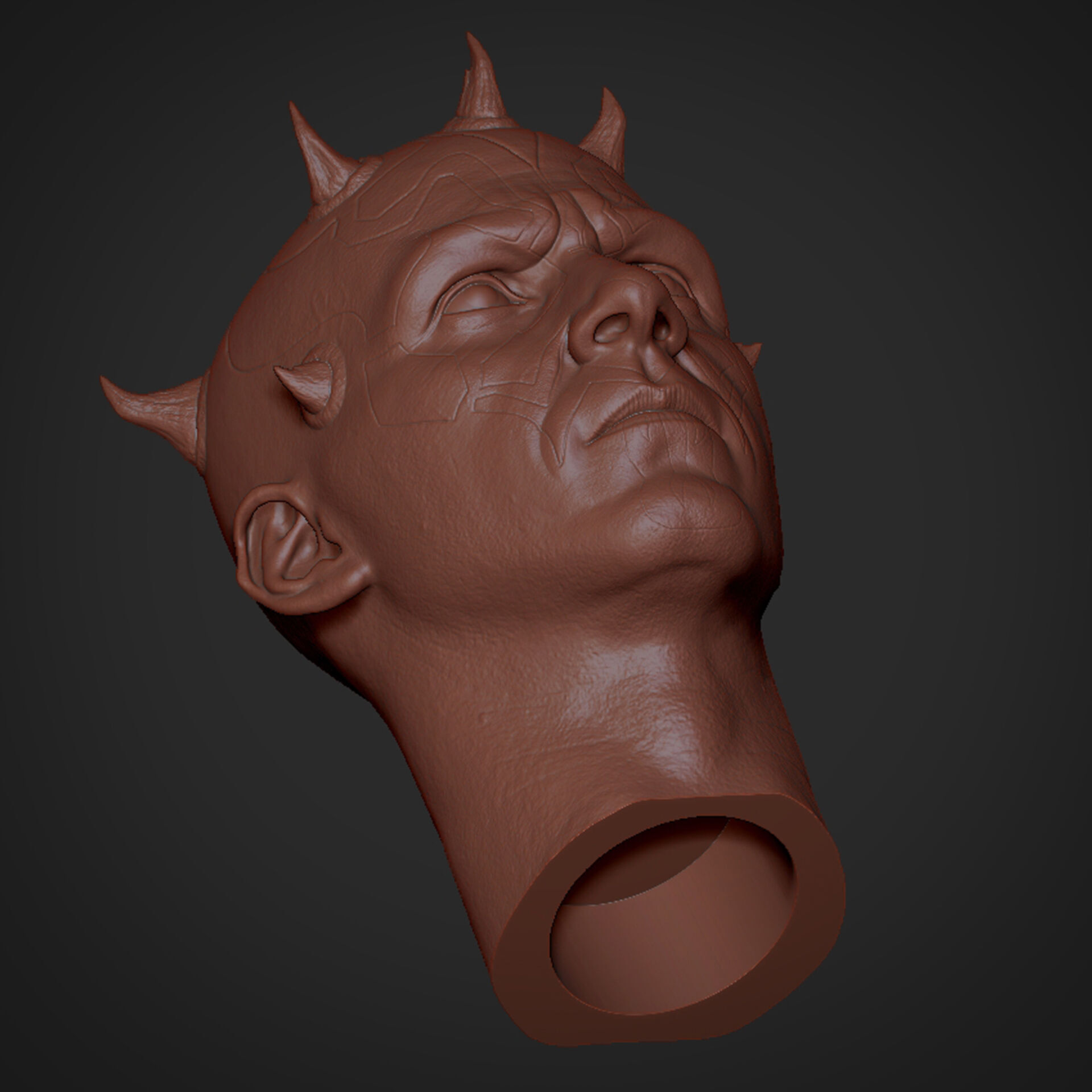 Darth Maul Head  3D print model_9