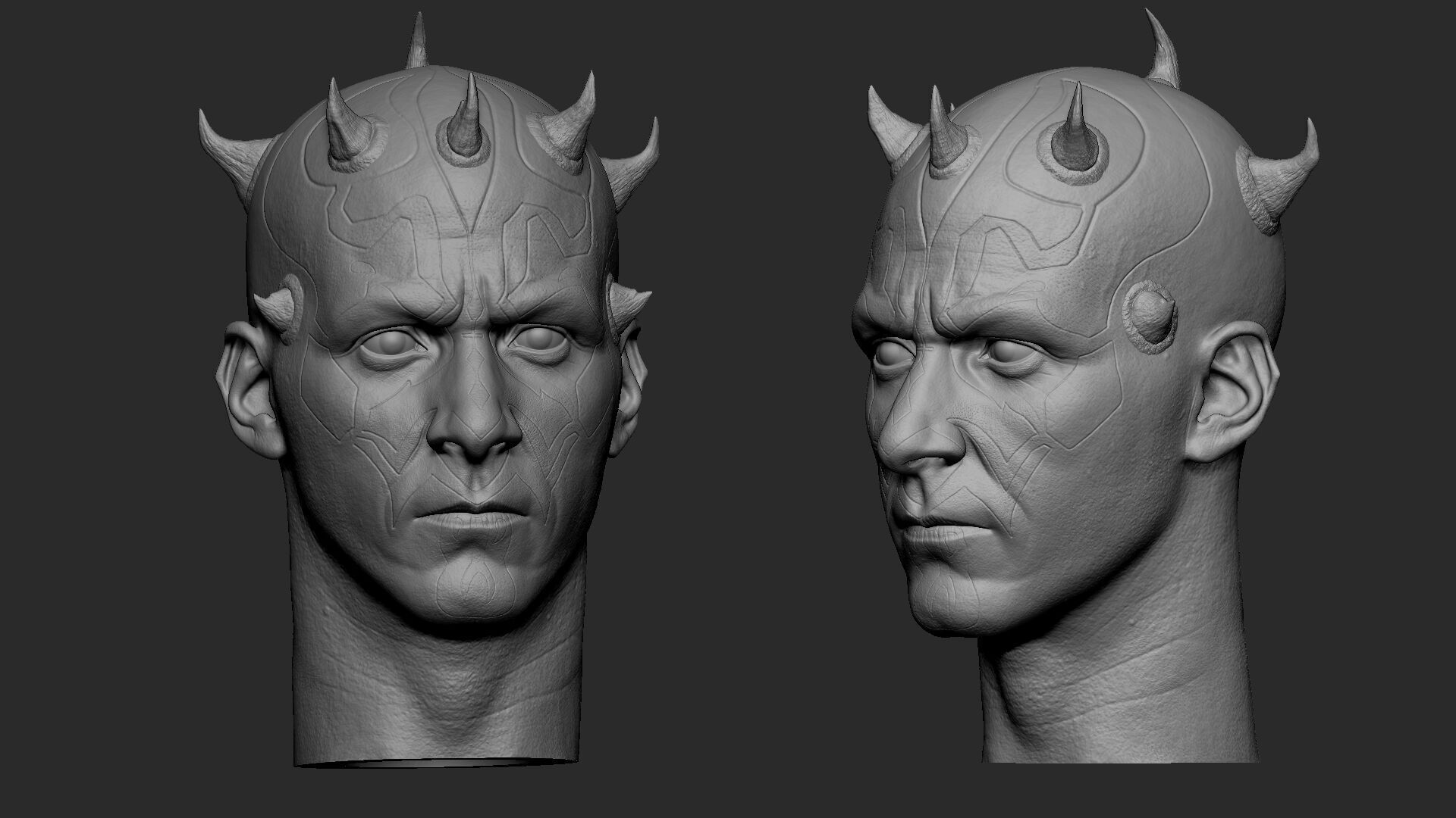 Darth Maul Head  3D print model_10
