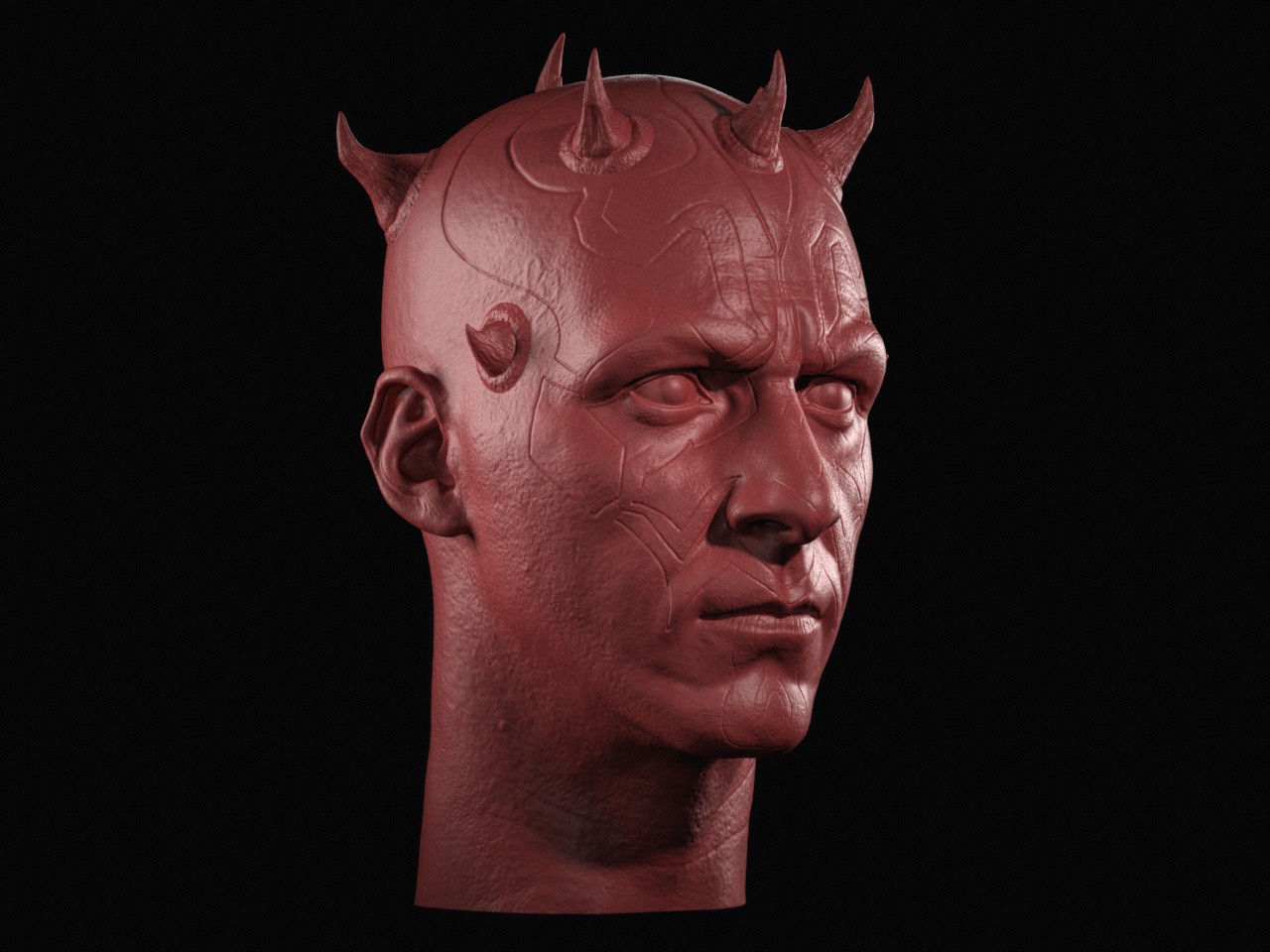 Darth Maul Head  3D print model_2