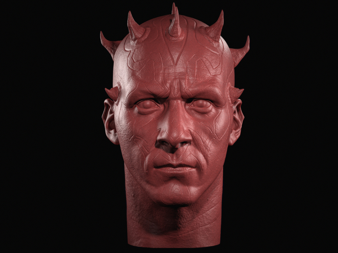 Darth Maul Head  3D print model_1