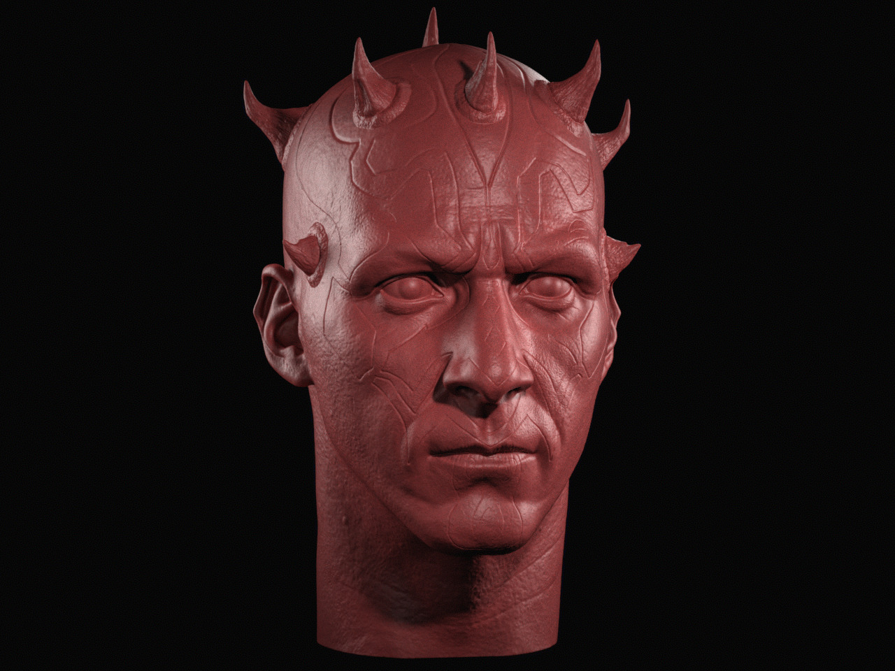 Darth Maul Head  3D print model_3