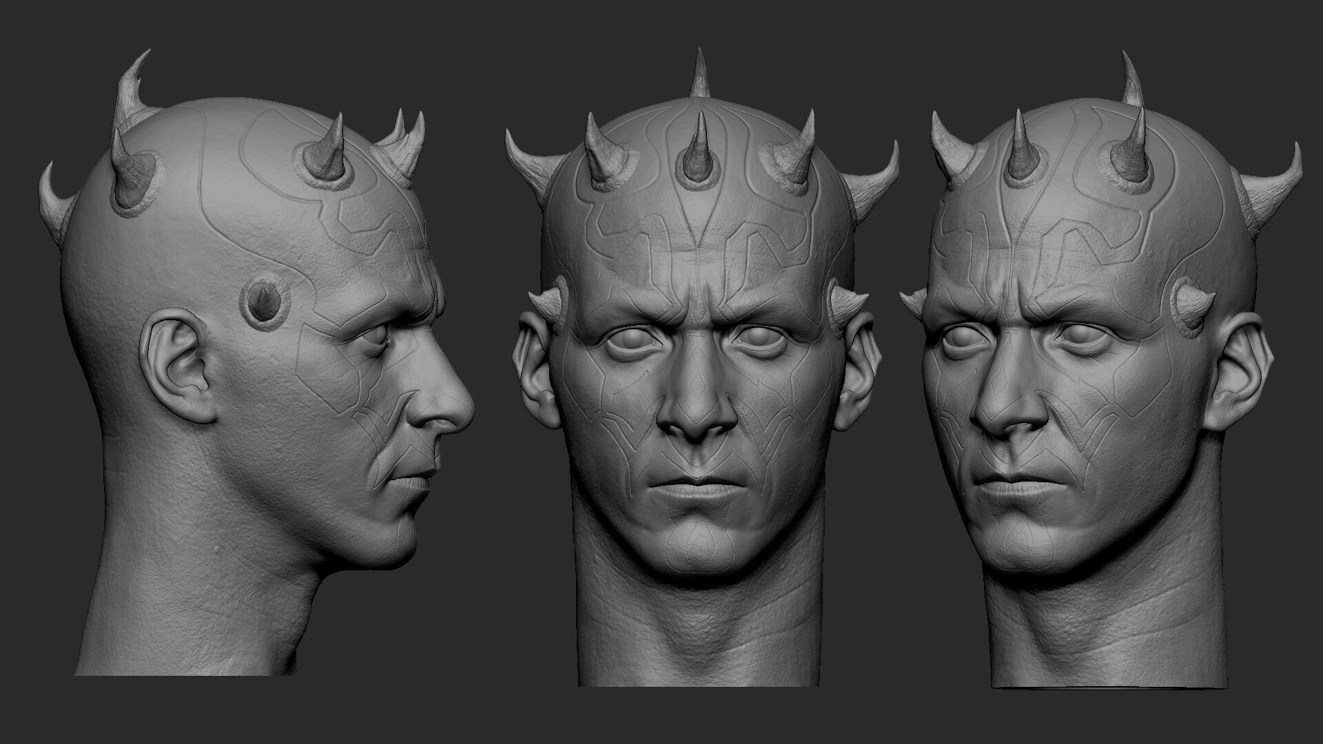 Darth Maul Head  3D print model_11