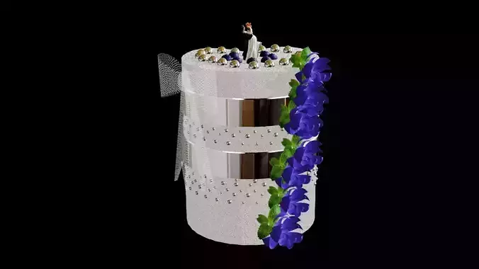 Dessert love story blueberry  fruit wedding cake