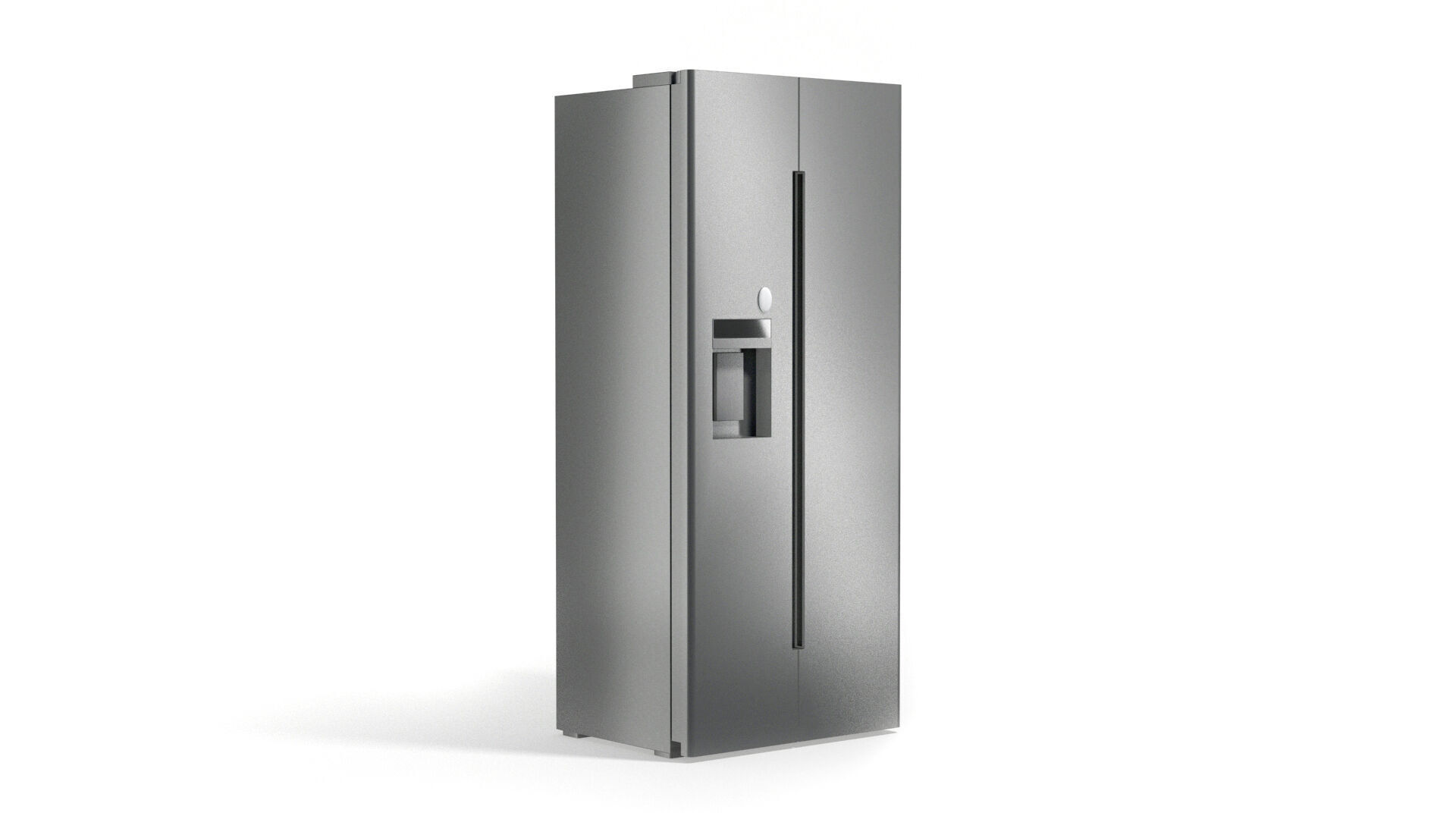 White Oval Fridge Magnet - vertical ovate magnetic souvenir  3D model_3