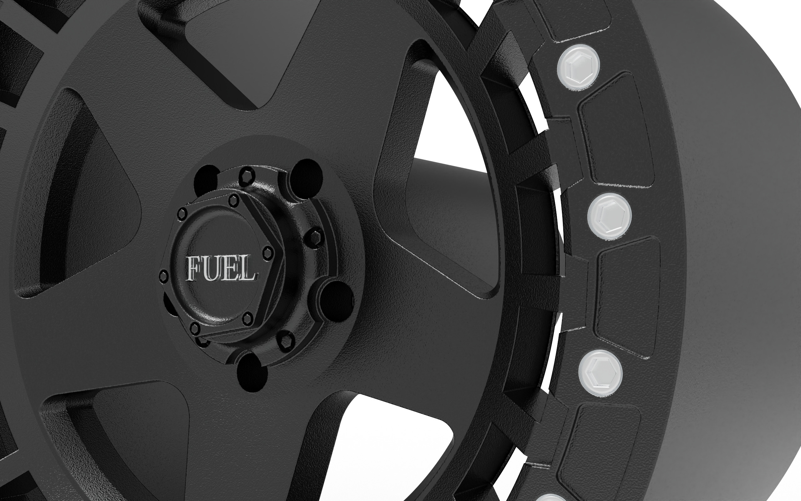 fuel off road warp beadlock wheel 3d print model 3D print model_2