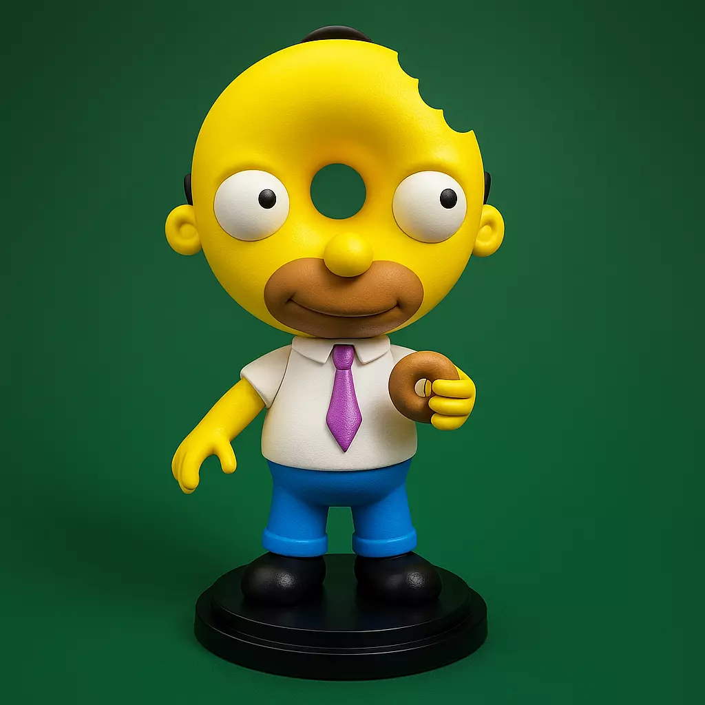 Homer Simpson - Donut Head 3D print model