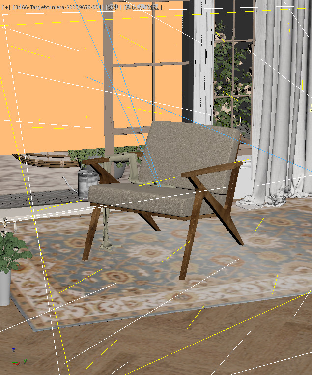 balcony scene 3D model_2