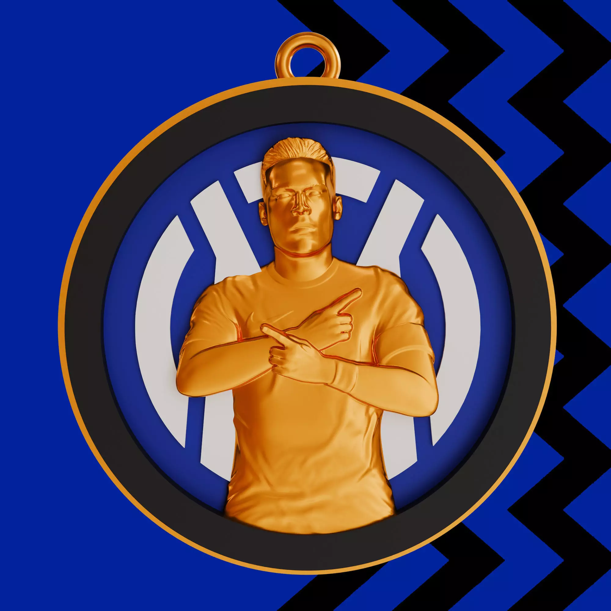 Lautaro Martinez 3D Keychain Inter Milan Edition 3D print model