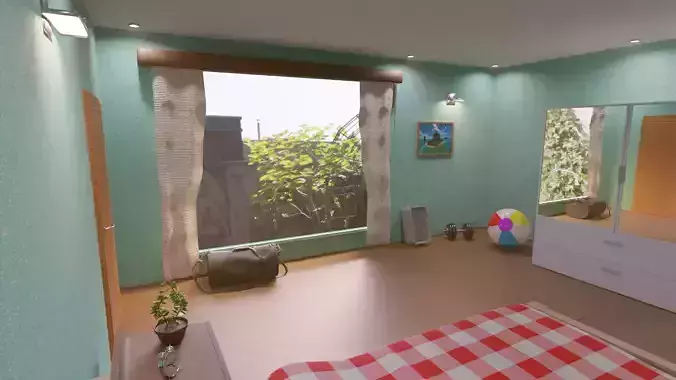 Bright Modern Interior 3D model