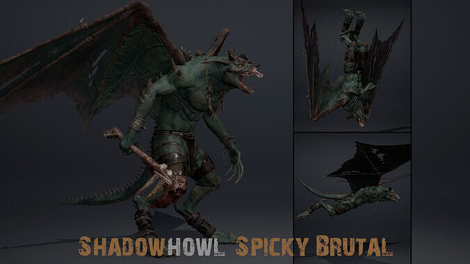 Shadowhowl Spicky Brutal Low-poly 3D model