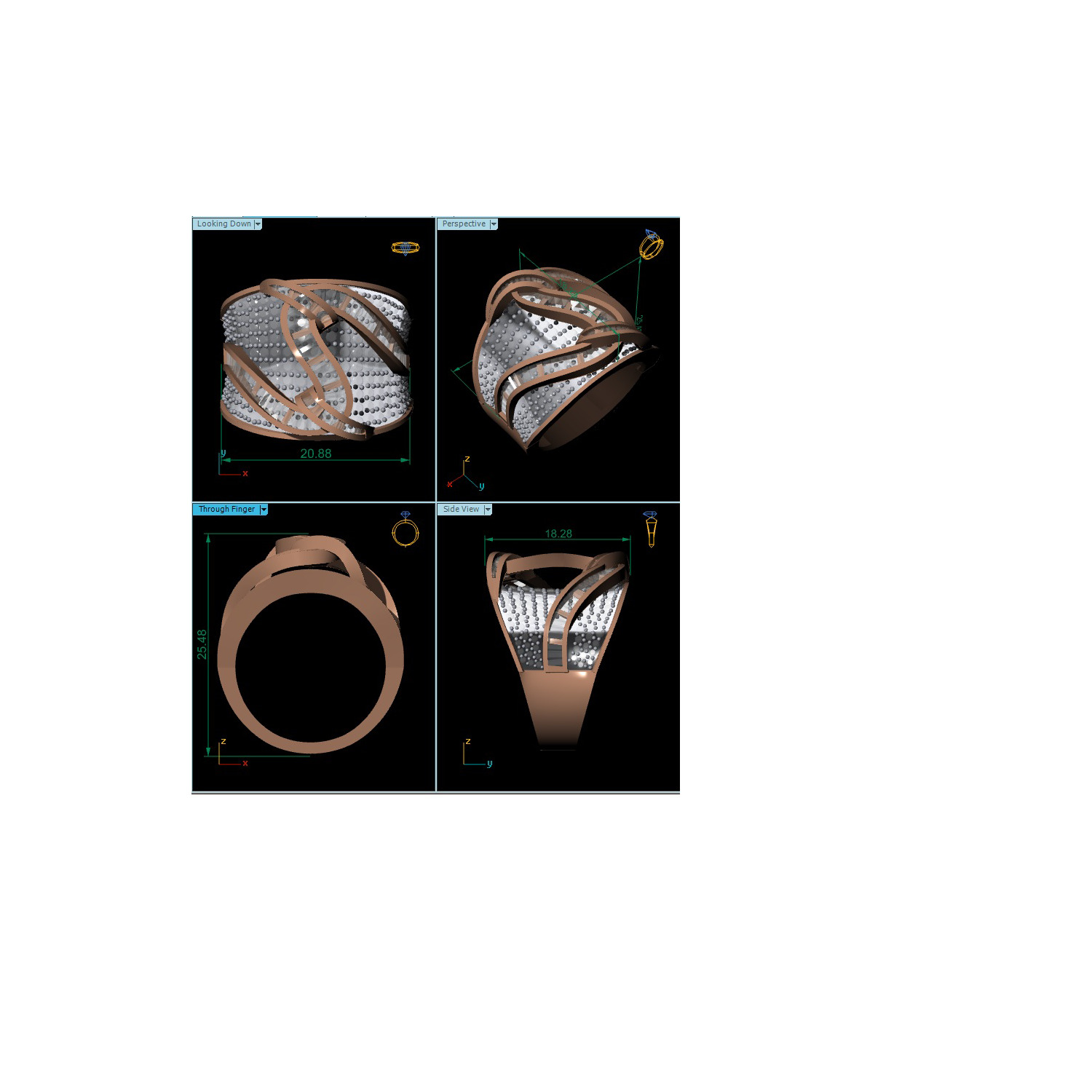 Women Ring Render 3dm STL MTL SLC JCD OBJ FBX Details 3D print model_24