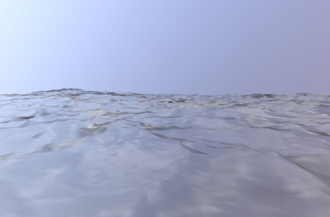Ocean wave Low-poly 3D model_4