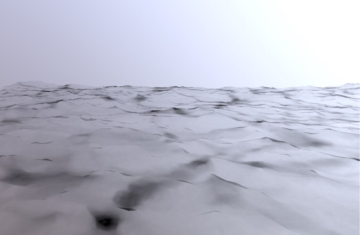 Ocean wave Low-poly 3D model_3