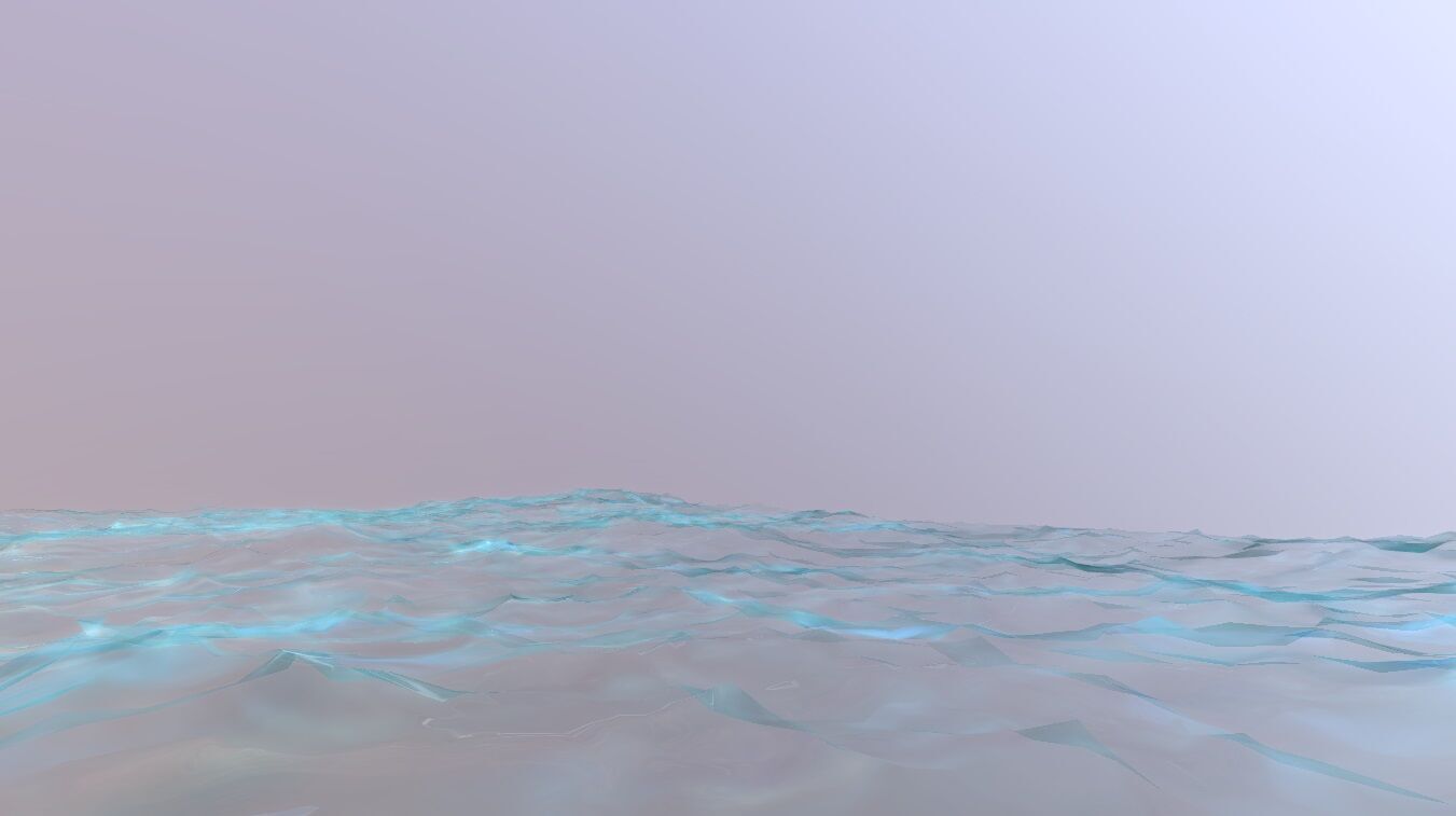 Ocean wave Low-poly 3D model_13