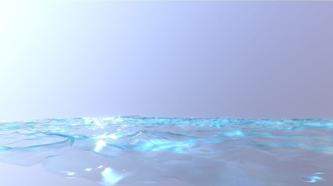 Ocean wave Low-poly 3D model