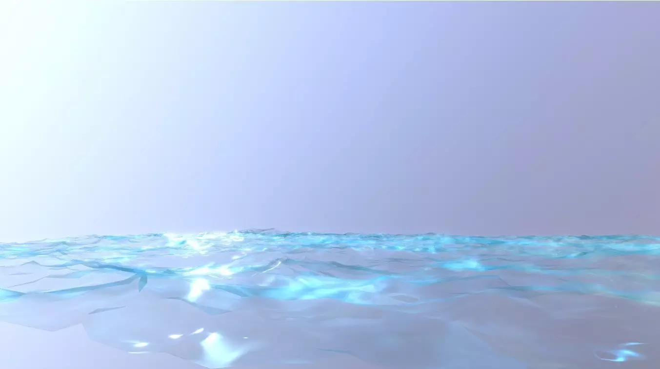 Ocean wave Low-poly 3D model_0