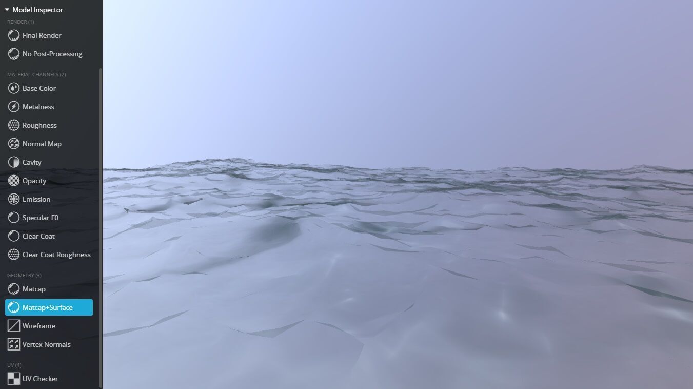 Ocean wave Low-poly 3D model_6