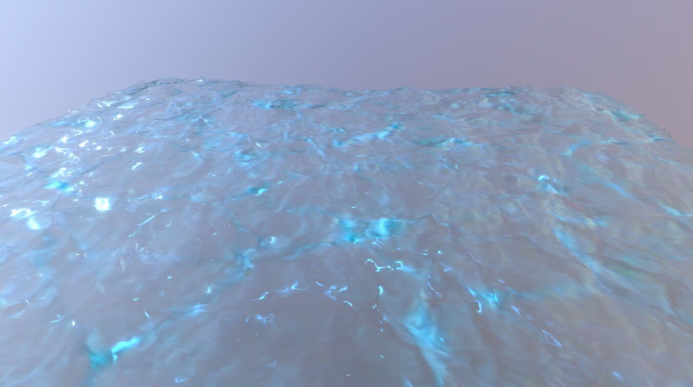 Ocean wave Low-poly 3D model_14