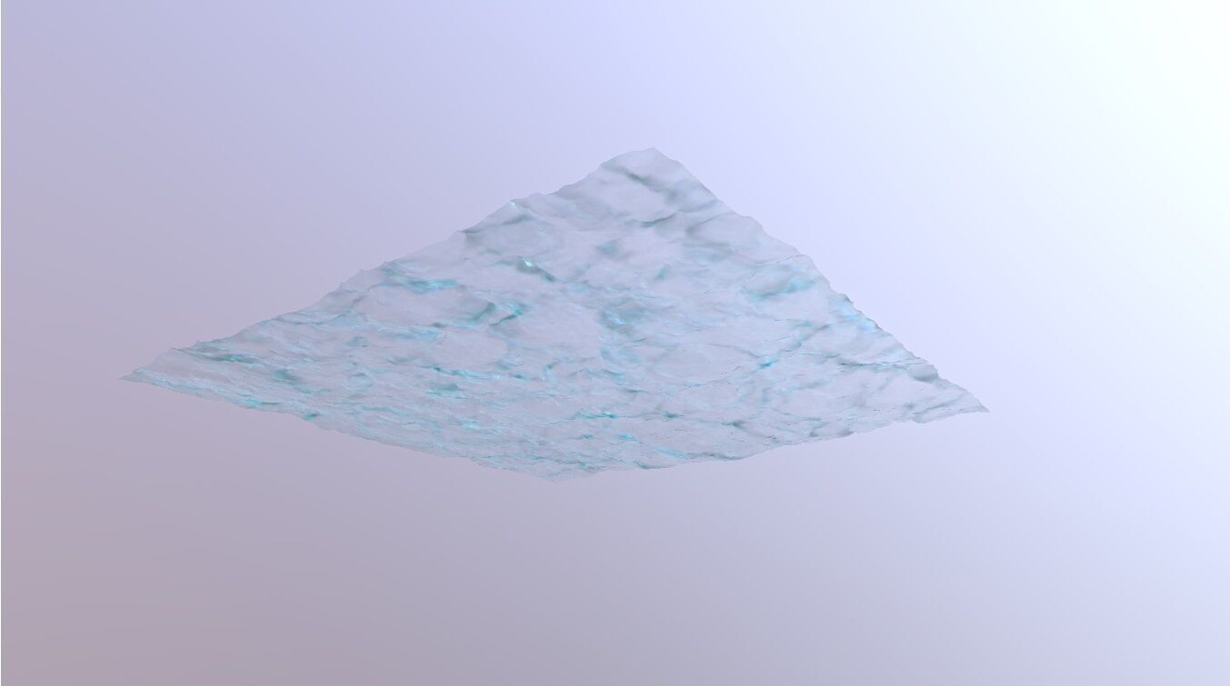 Ocean wave Low-poly 3D model_17