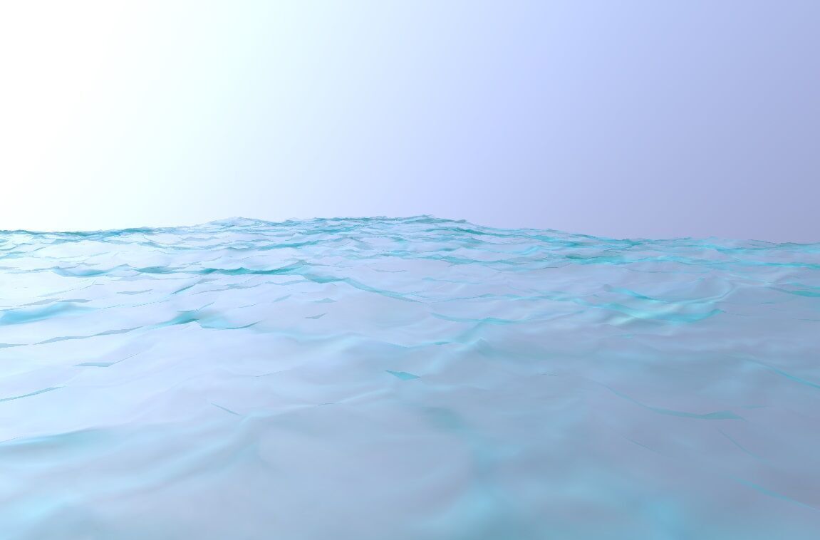 Ocean wave Low-poly 3D model_1