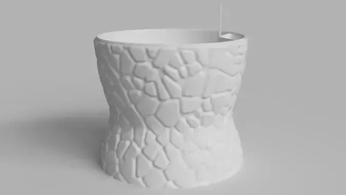 Self-Watering Flower Pot with Float Valve 3D Print Model Size M 3D print model