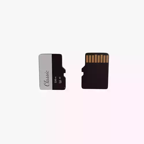 SD Memory Card Low-poly 3D model