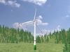 Wind turbine E1 H-132 RD 172 m with animation Low-poly 3D model_1