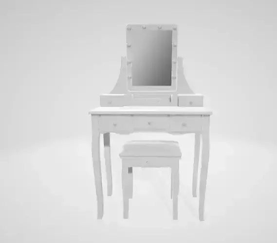 Bella Dressing Table with Mirror and Lighting