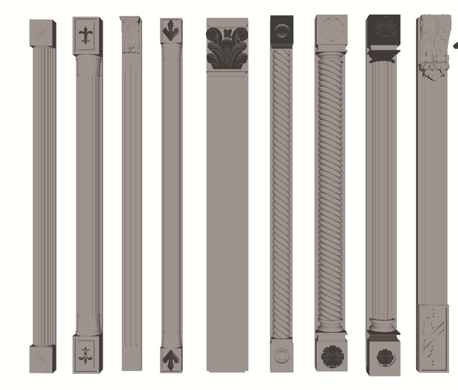 An Extensive Showcase of Various Roman and Greek Column Styles 3D model_9