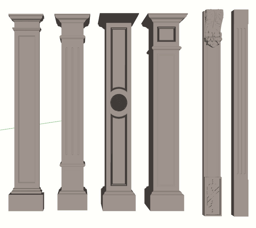 An Extensive Showcase of Various Roman and Greek Column Styles 3D model_10