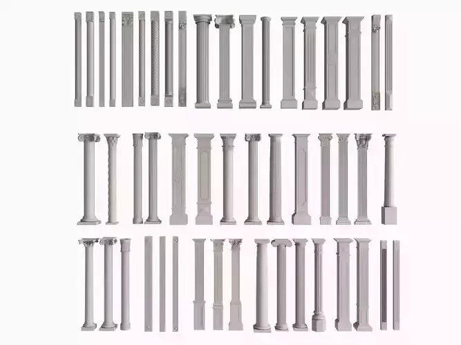 An Extensive Showcase of Various Roman and Greek Column Styles