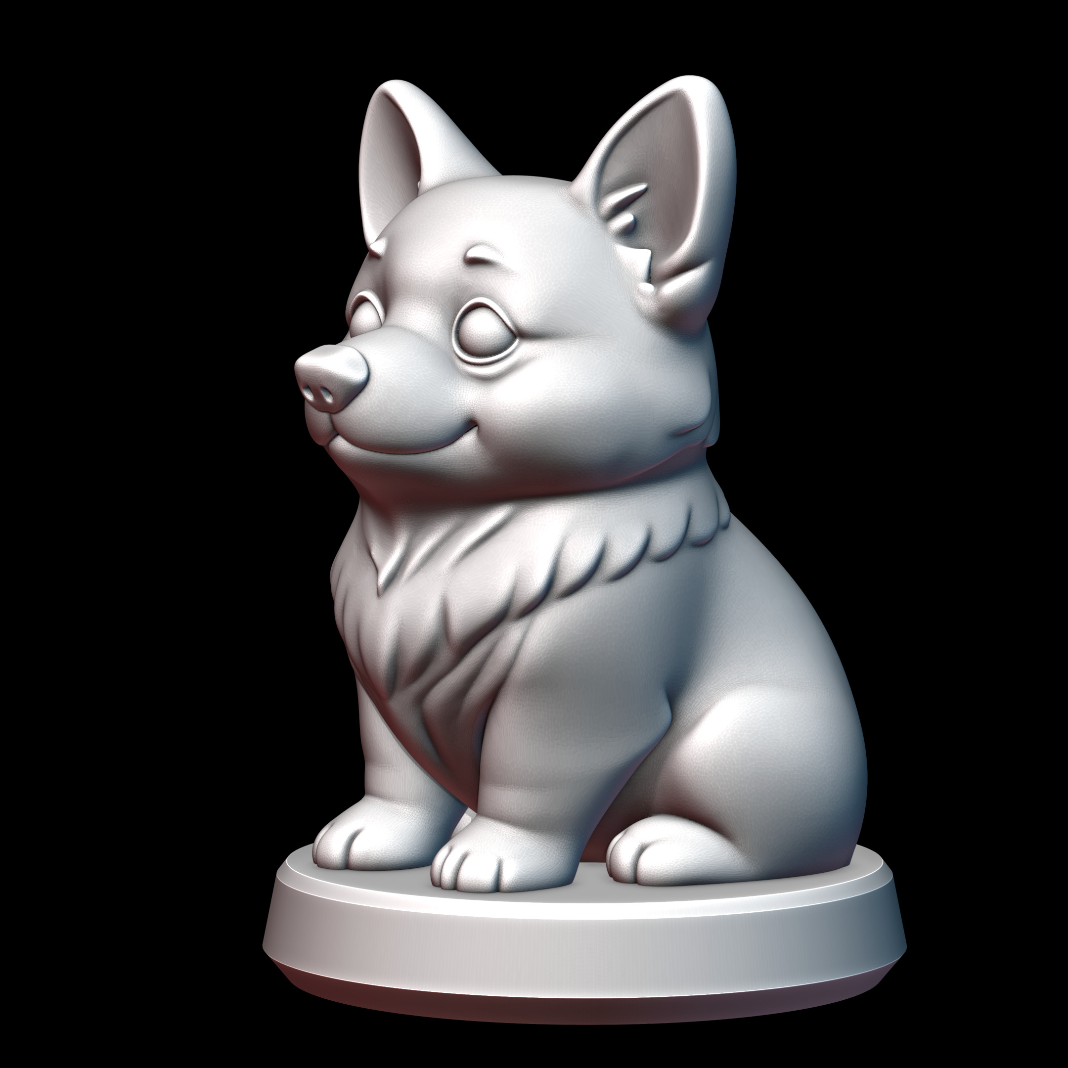 Cute Corgi Ein 3D print model_2