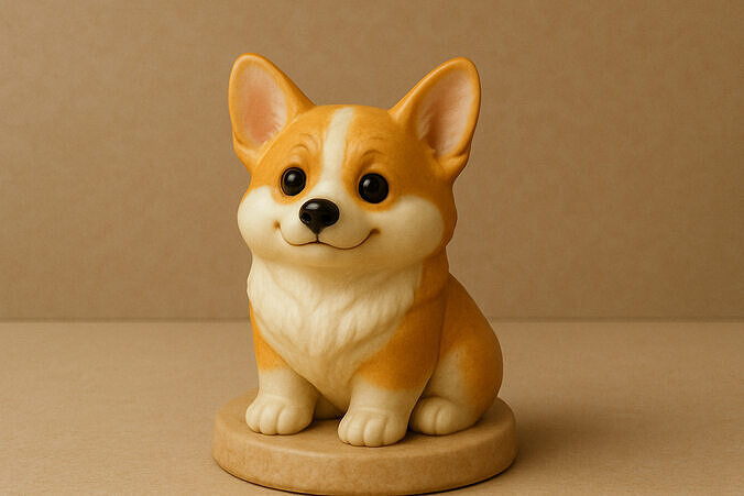 Cute Corgi Ein 3D print model