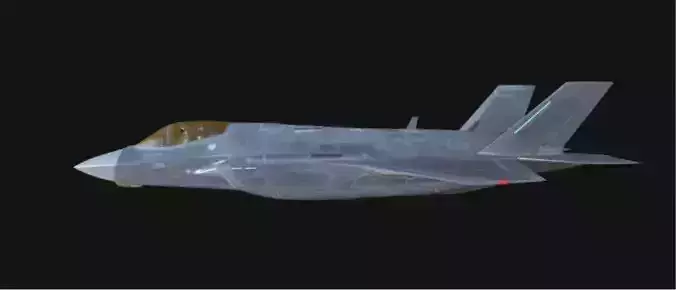 F-35A Lightning II 3D Model of Stealth Multirole Fighter Jet Low-poly 3D model
