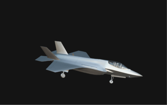 F-35A Lightning II 3D Model of Stealth Multirole Fighter Jet Low-poly 3D model_5