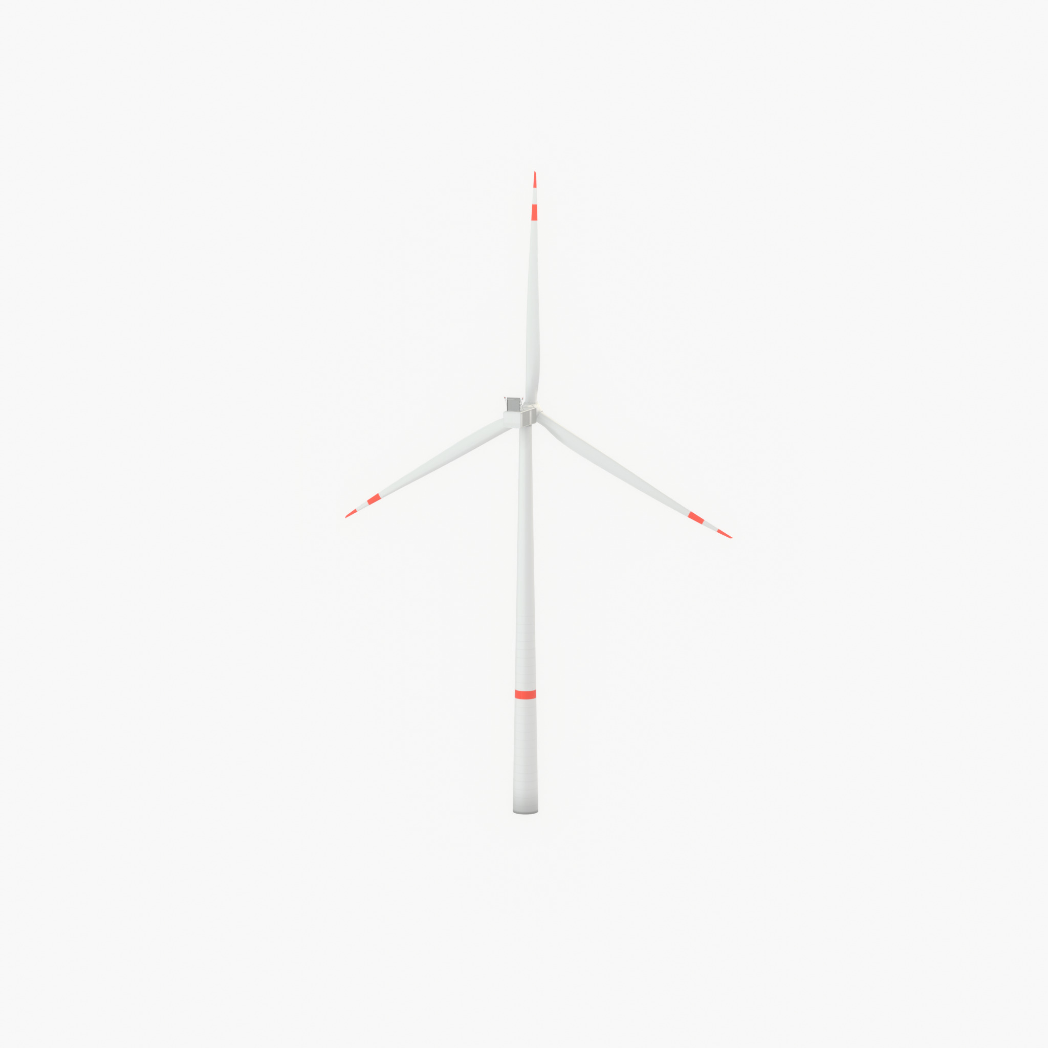 Wind turbine V1 H-138 RD 162 m with animation Low-poly 3D model_44