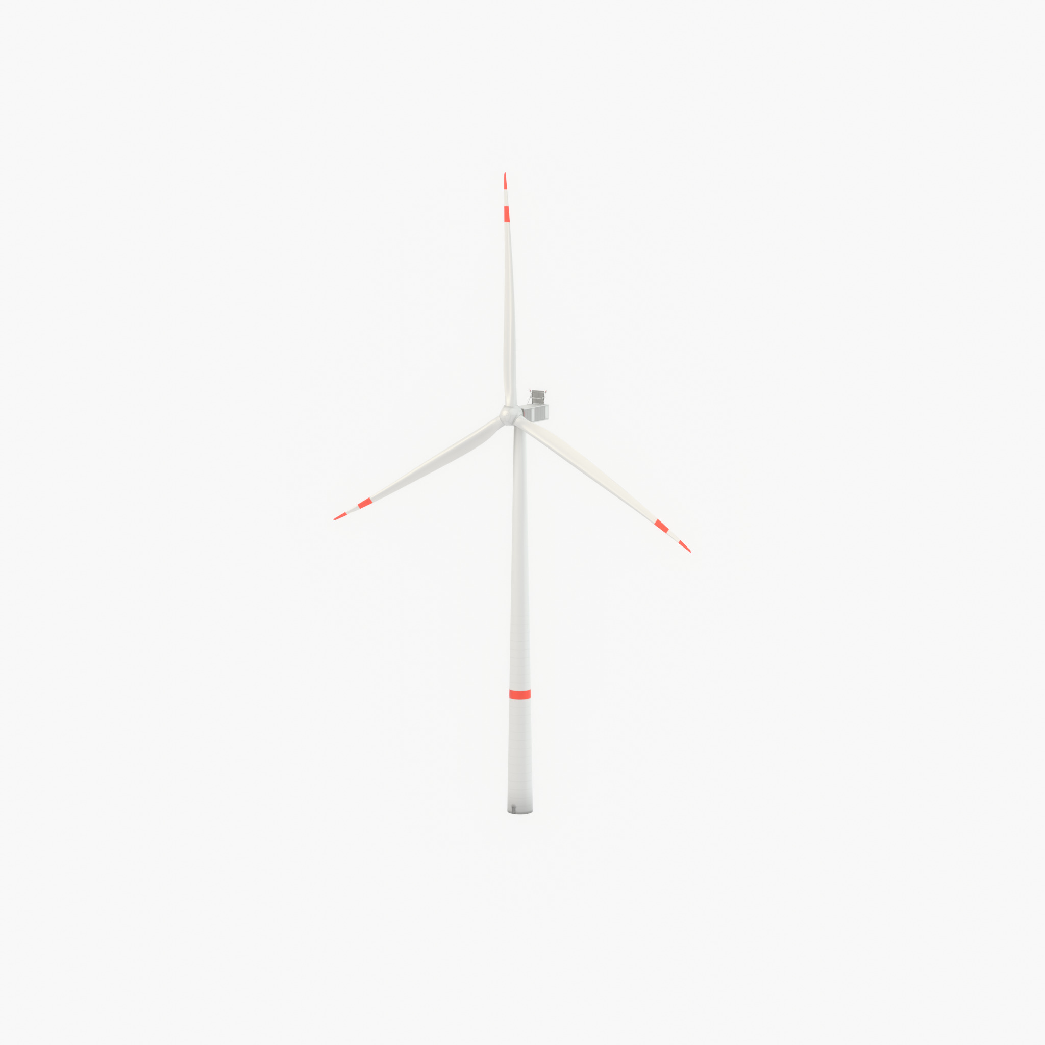 Wind turbine V1 H-138 RD 162 m with animation Low-poly 3D model_46