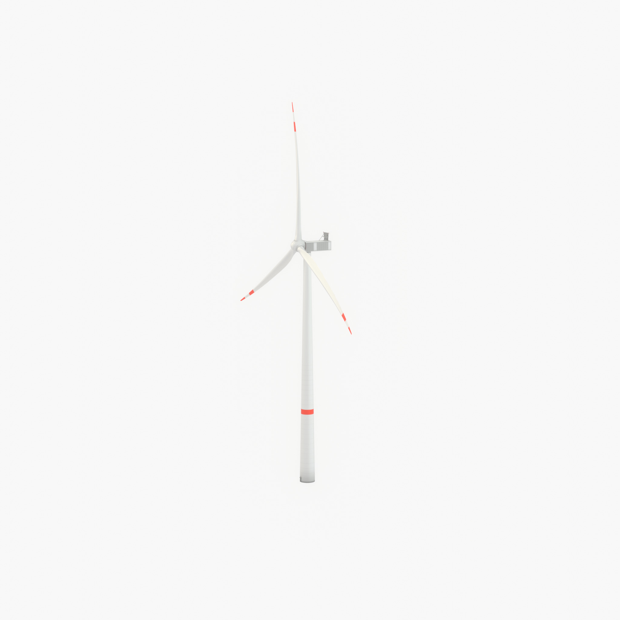 Wind turbine V1 H-138 RD 162 m with animation Low-poly 3D model_63