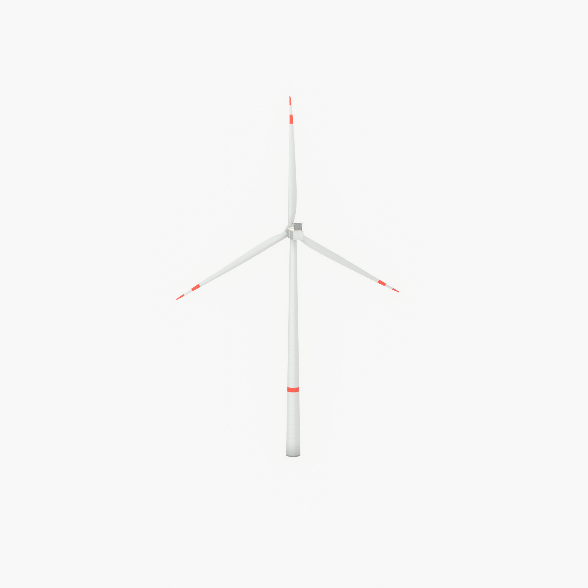 Wind turbine V1 H-138 RD 162 m with animation Low-poly 3D model_32