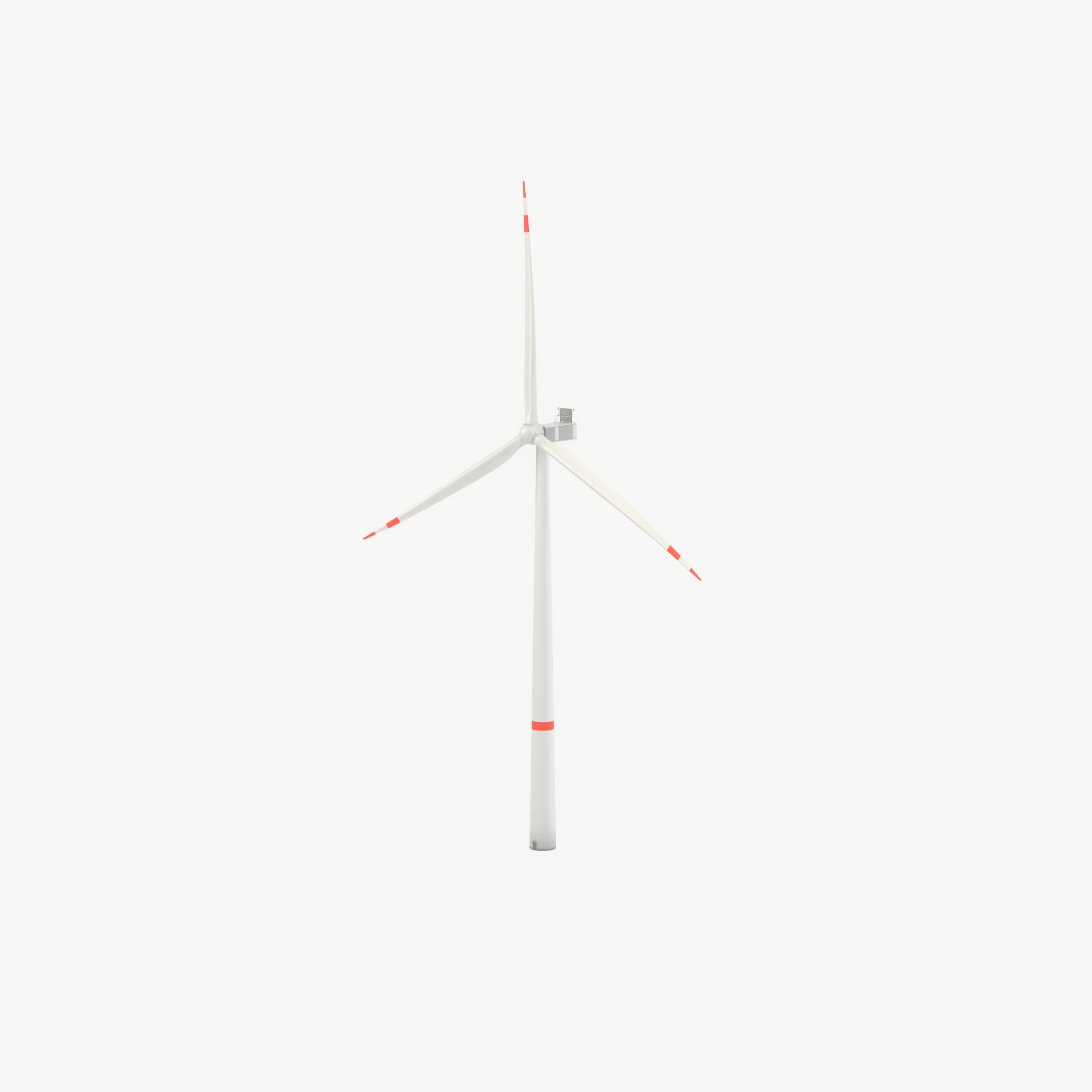 Wind turbine V1 H-138 RD 162 m with animation Low-poly 3D model_40