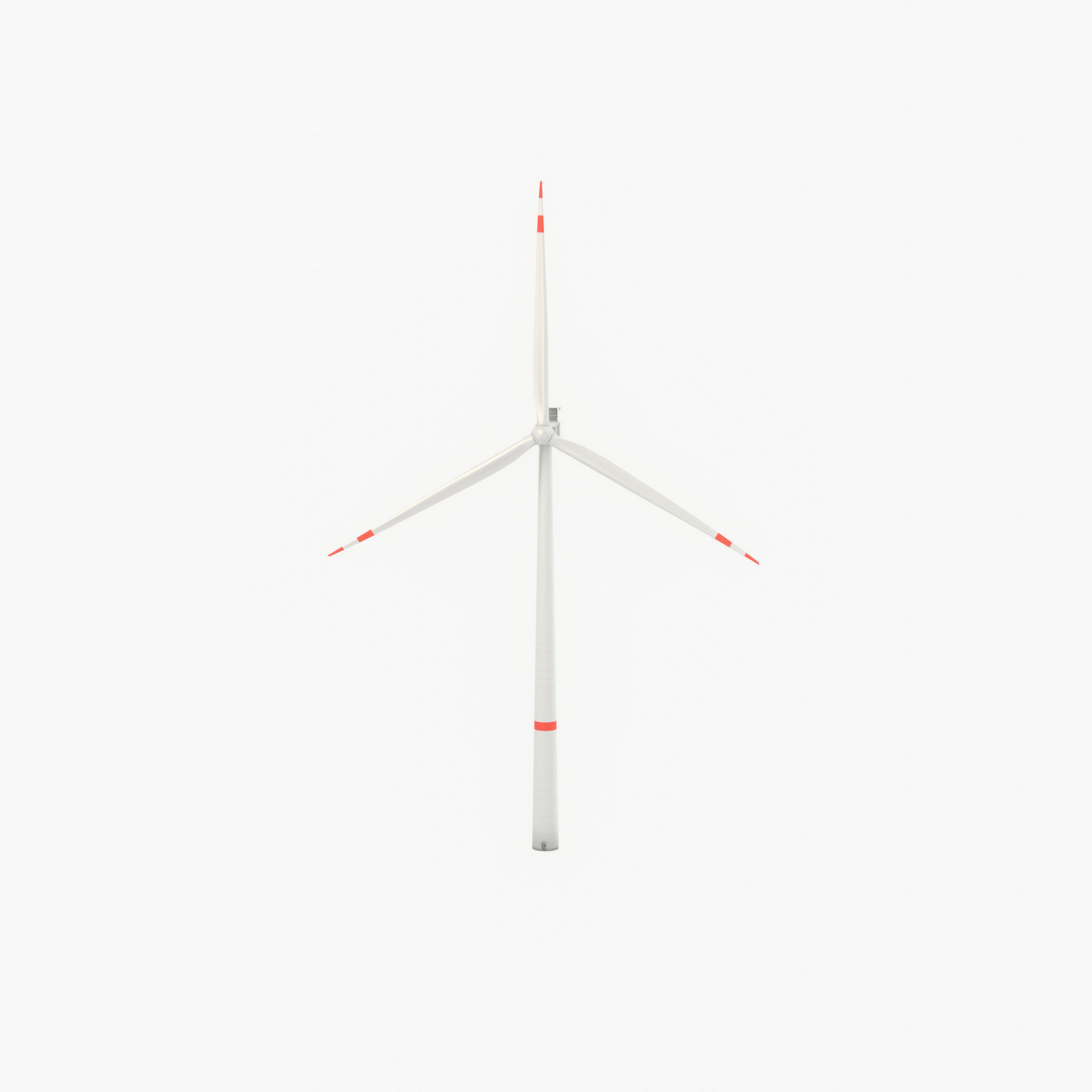 Wind turbine V1 H-138 RD 162 m with animation Low-poly 3D model_61