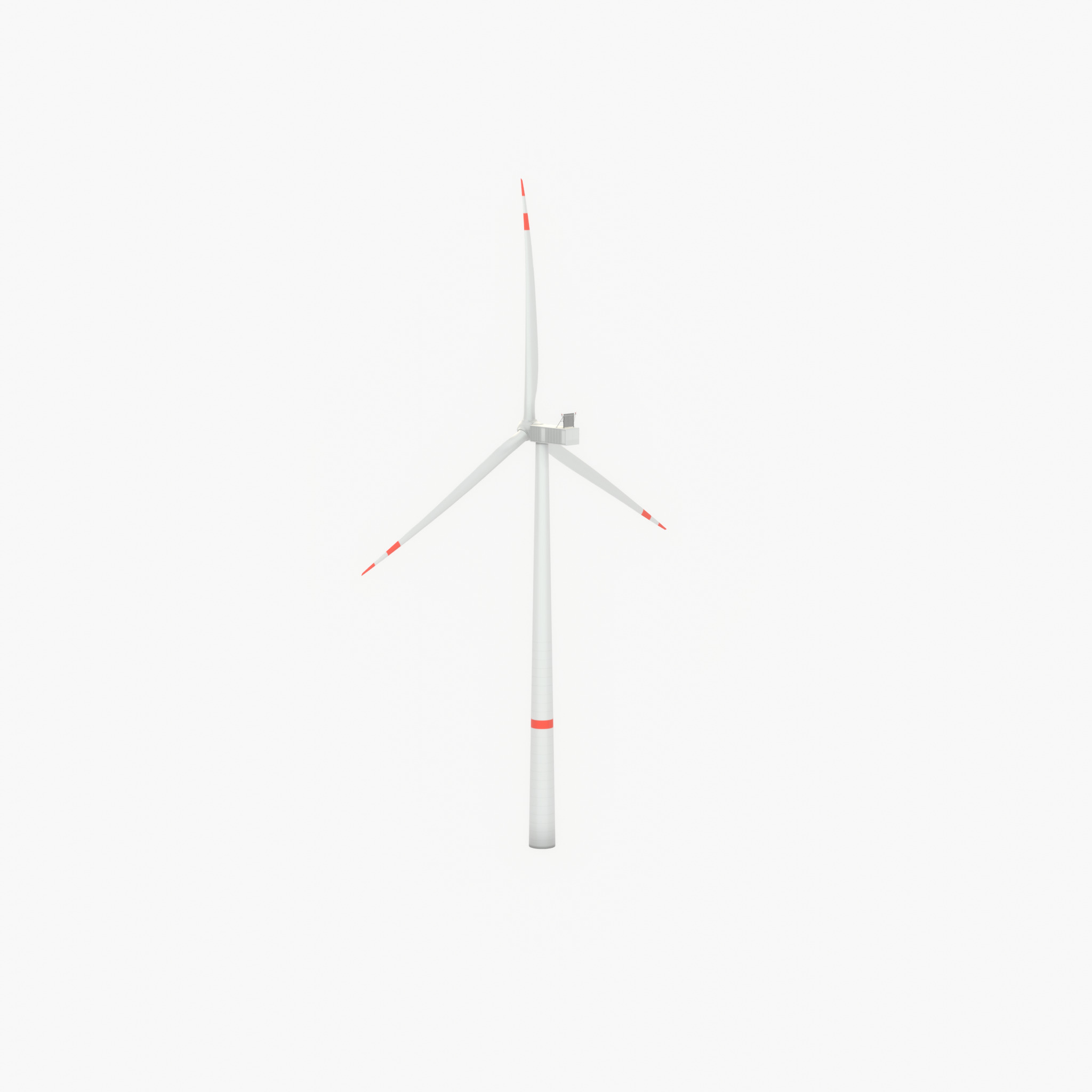 Wind turbine V1 H-138 RD 162 m with animation Low-poly 3D model_26