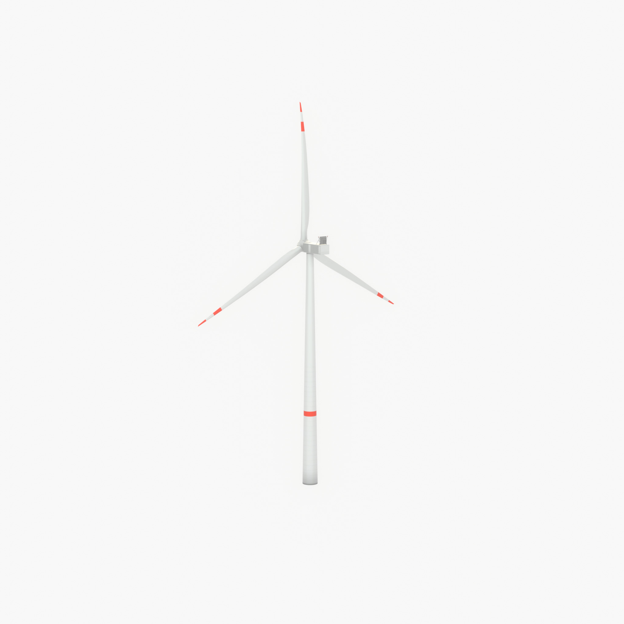 Wind turbine V1 H-138 RD 162 m with animation Low-poly 3D model_38