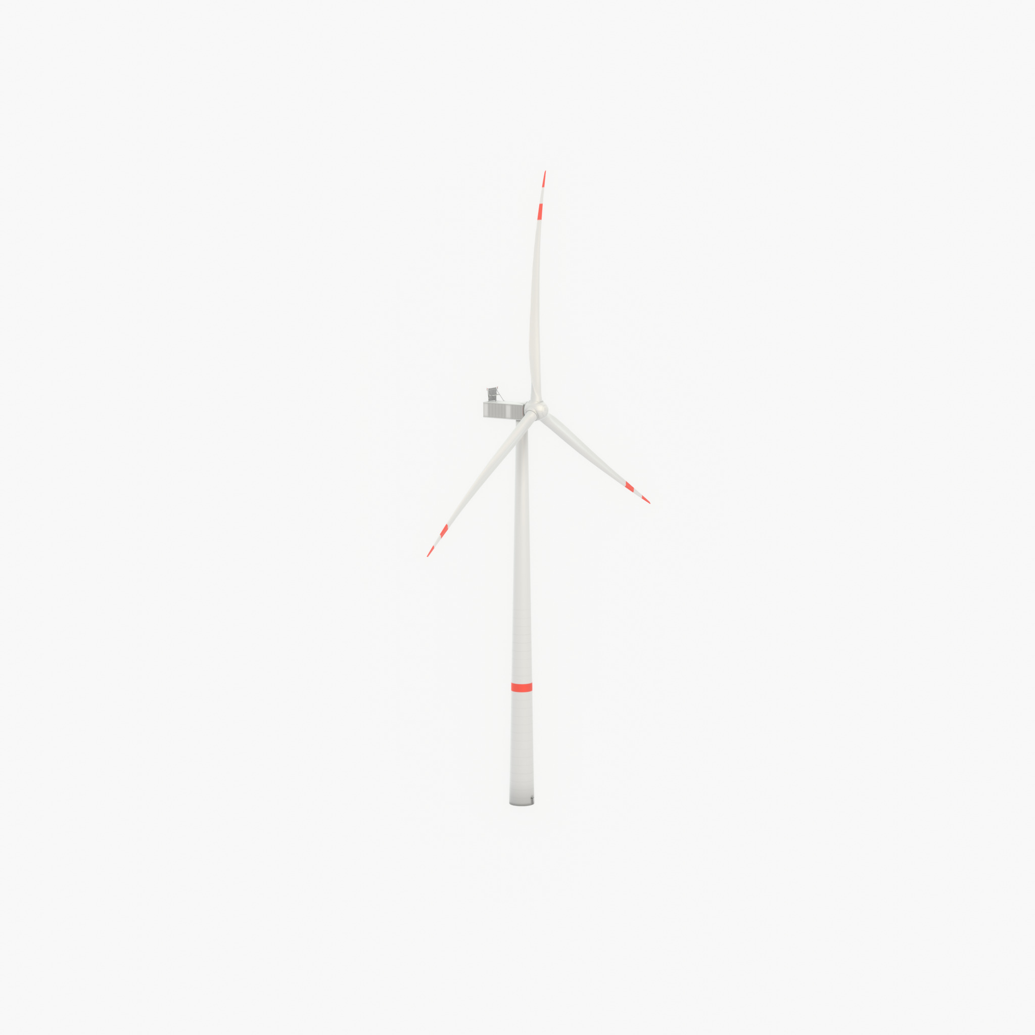 Wind turbine V1 H-138 RD 162 m with animation Low-poly 3D model_36