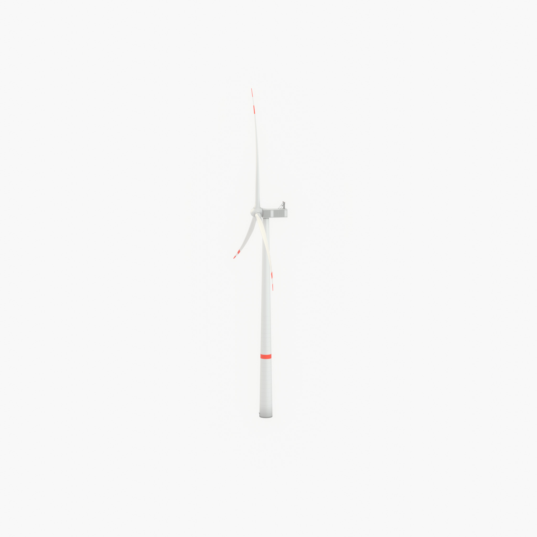 Wind turbine V1 H-138 RD 162 m with animation Low-poly 3D model_34