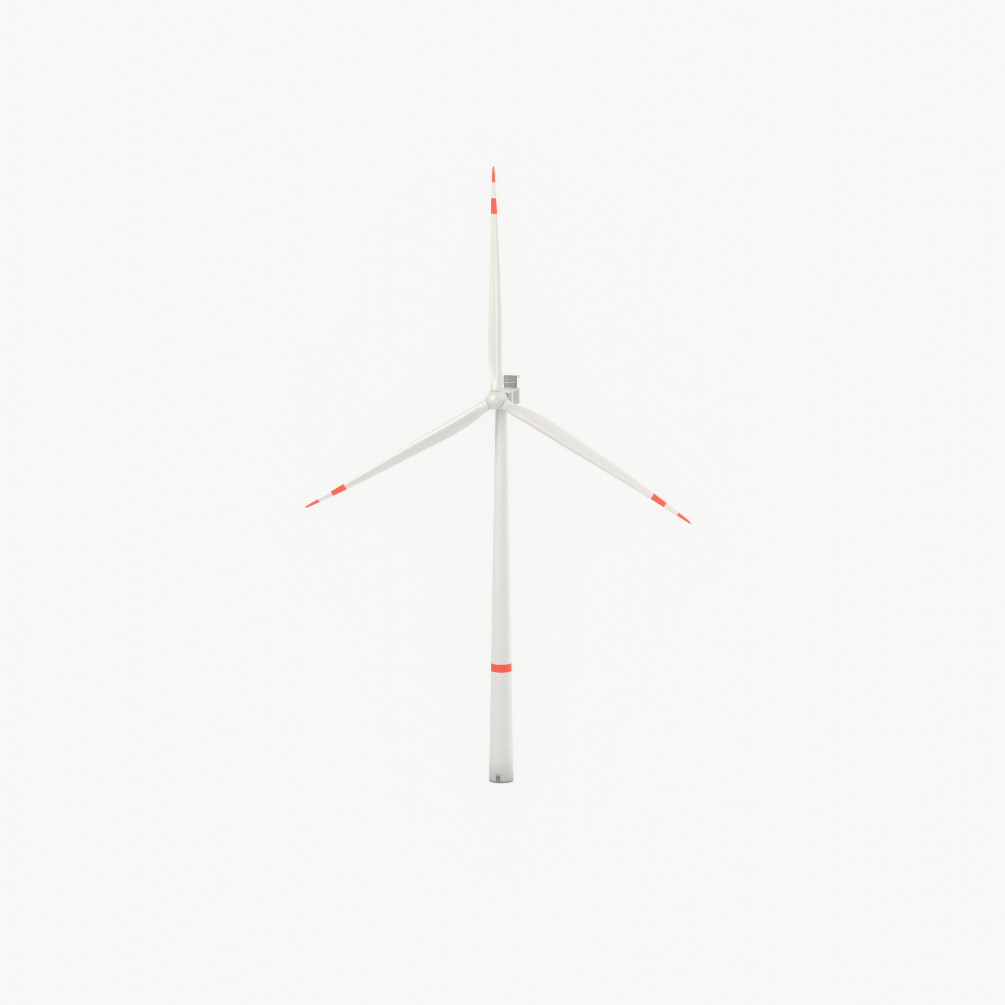 Wind turbine V1 H-138 RD 162 m with animation Low-poly 3D model_70