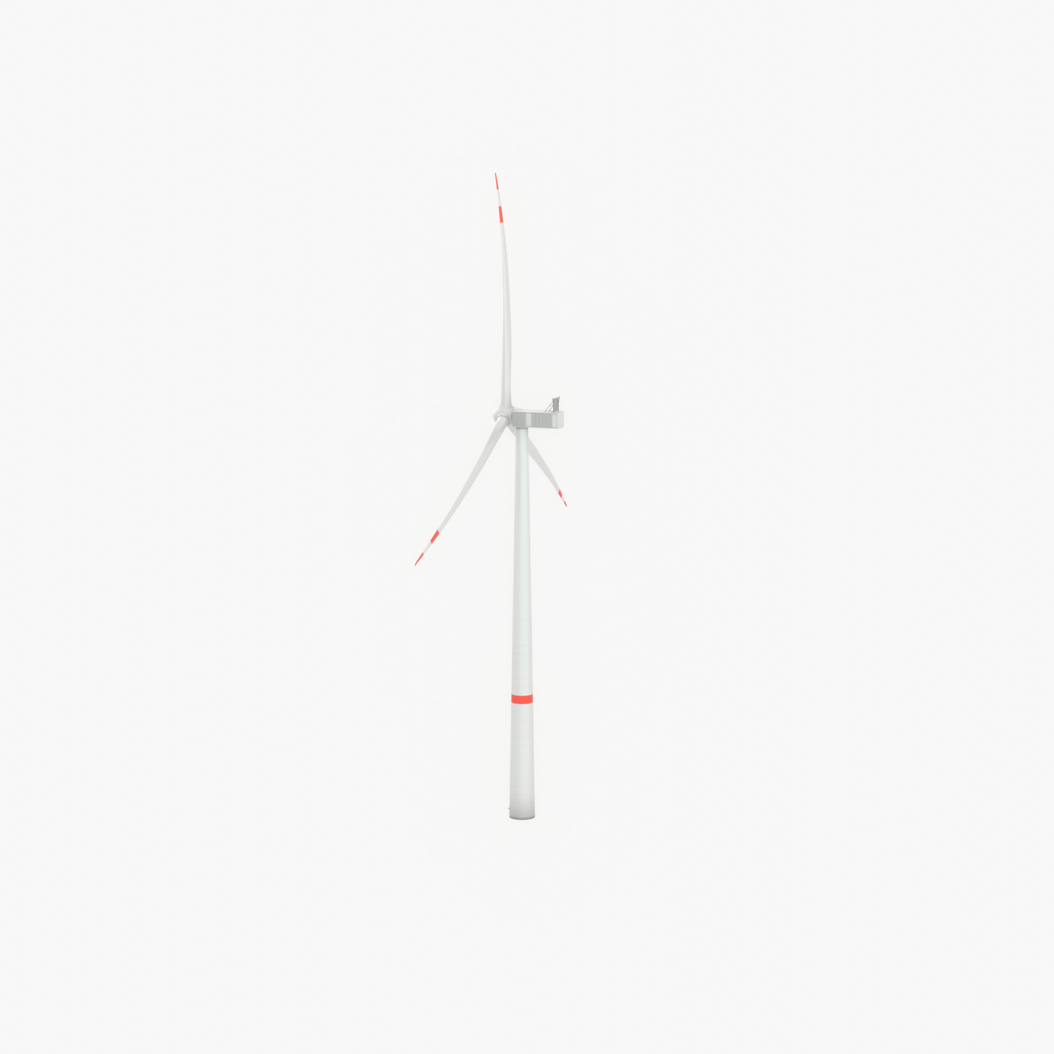 Wind turbine V1 H-138 RD 162 m with animation Low-poly 3D model_58