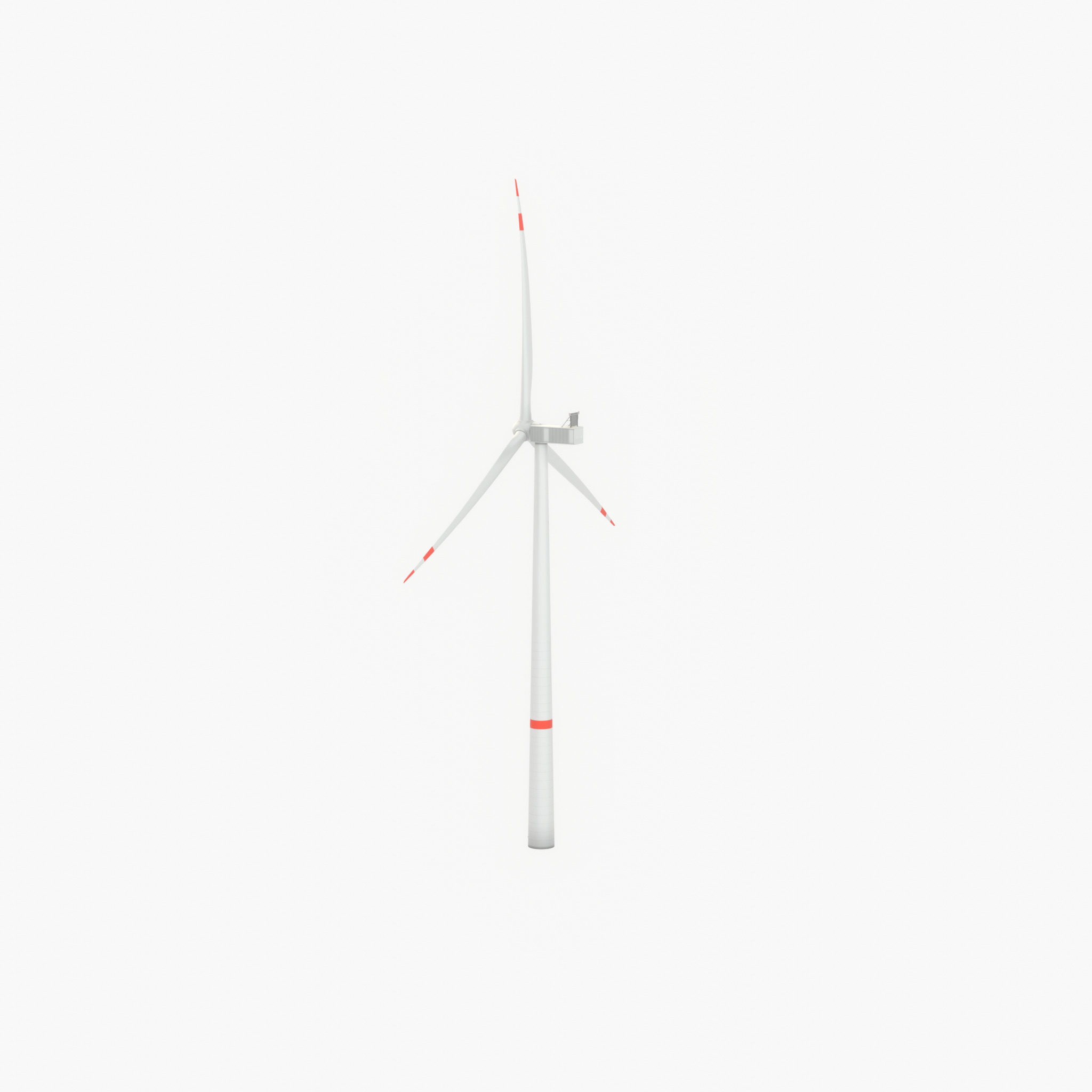 Wind turbine V1 H-138 RD 162 m with animation Low-poly 3D model_56